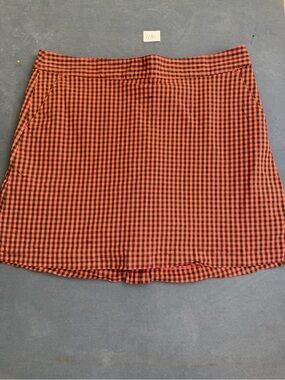 Lady Hagen Rust chocolate  Gingham Mini Skirt